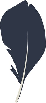 Bird Plumage Silhouette. Design Element. vector