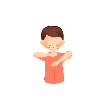 Boy Feeling Nauseous Flat Cartoon Style Illustration png