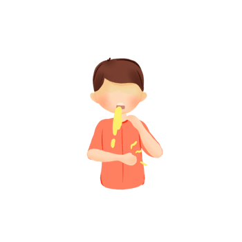 Boy Vomiting Flat Cartoon Style Illustratio png