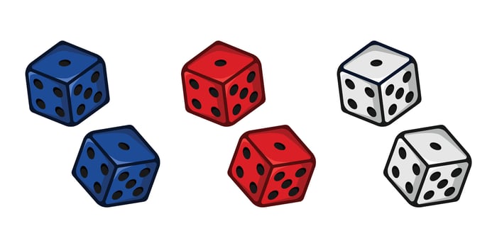 a collection of a pair of dice vector