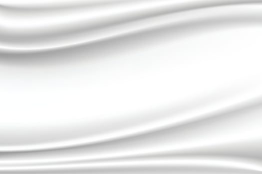 White silk cloth fabric wave overlapping with light and shadow. white and gray abstract texture background. copy space for web design vector