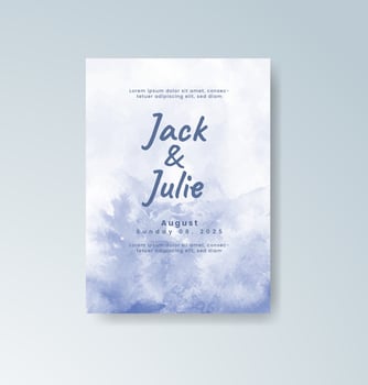 Tender pastel watercolor touches on formal invitation. vector