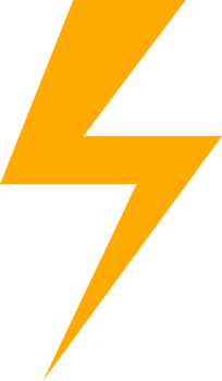 Yellow bolt electric thunder png