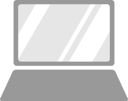 Gray open laptop png