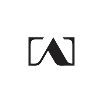 letter w simple triangle geometric monogram logo vector