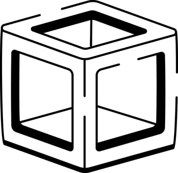 A hand drawn style icon depicting modular frame vector