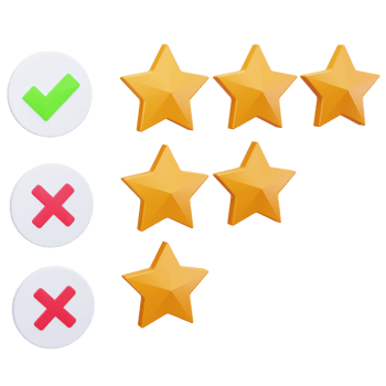 3D Icon Checklist With Stars png
