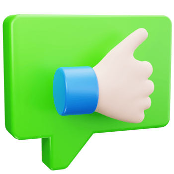 3D Icon Thumbs Up Comment png