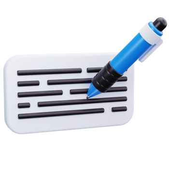 3D Icon Feedback Form Writing png
