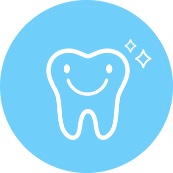 Dental clinic tooth smile logo round shape png