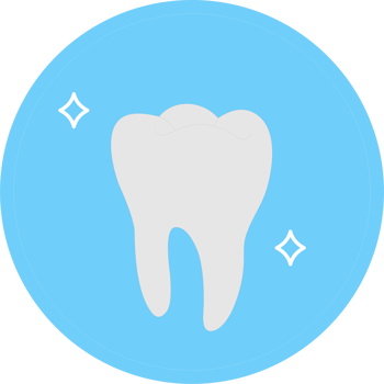 Dental clinic tooth logo round shape png