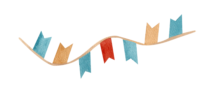 Bunting hanging garland Flag. Watercolor illustration of triangular garland of muted colors. Drawing of pennants for Baby shower party greeting cards, wedding background and kids party png