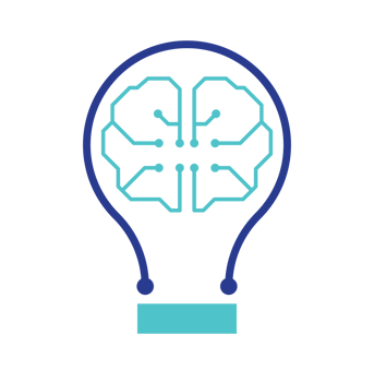 Artificial Intelligence Brain Bulb Graphic png