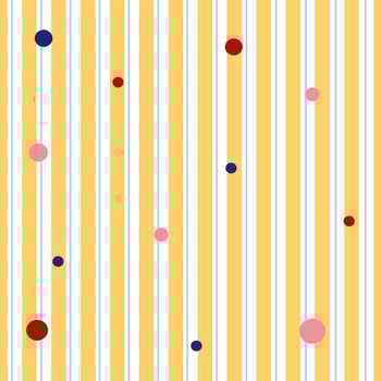 Seamless pattern with orange stripes and polka dots vector
