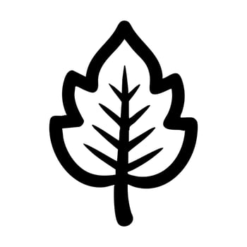 Leaf Outline hand drawing illustration vector