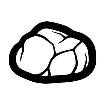 Line drawing of a steak hand drawing illustration vector