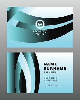 Professional business card template layout with clean lines and modern design. Ideal for personal branding, corporate identity or creative professionals. vector