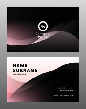 Professional business card template layout with clean lines and modern design. Ideal for personal branding, corporate identity, or creative professionals vector