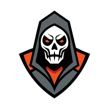 Grim Reaper Skull Mascot Illustration vector