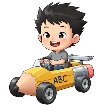 Child playing with toy car and imaginative playtime activities png