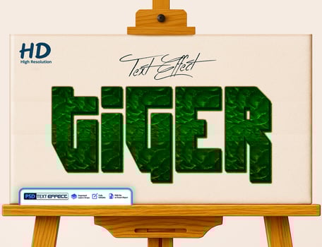 Green Tiger Text Effect psd