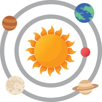 Solar System Illustration vector