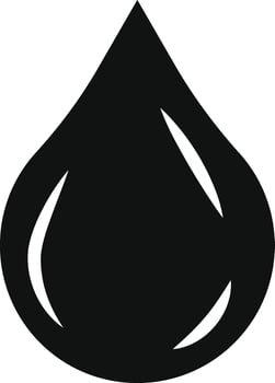 black water drop. various applications and visual communication. nature and weather icons. water droplet symbol representing purity vector