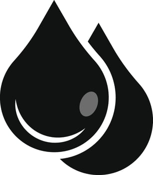 Black water drop icon for design and decoration. featuring a decorative ornament. droplet shapes collection. water conservation and purity vector