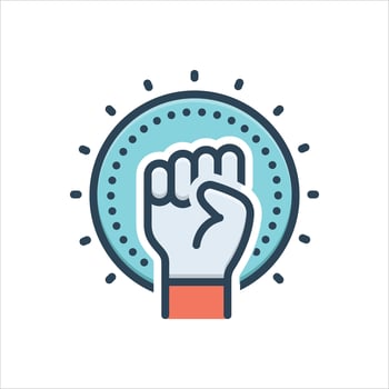 Color icon revolt vector