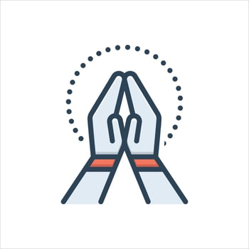 Color icon gratitude vector