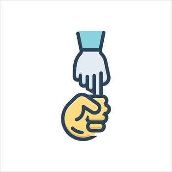 Color icon holding vector