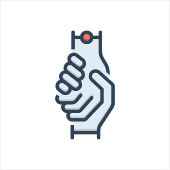 Color icon help vector