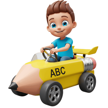 Child playing with toy car and imaginative play time png