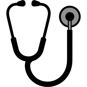 Black Medical Stethoscope Icon png