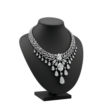 Black ornate necklace with decorative stones and jewelry elegance png