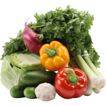 Assorted Fresh Vegetables and Greens png