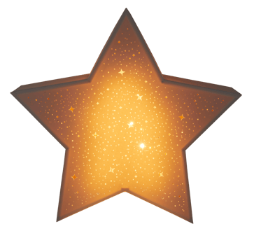 Star lamp cut out isolated transparent background png