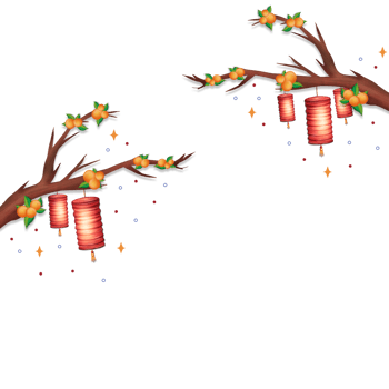Chinese new year lanterns clipart png