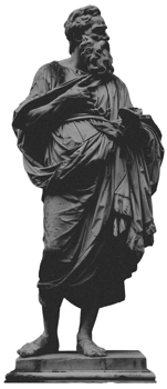 Black and white statue of man cut out image png