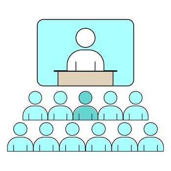 Seminar icon on white background. vector