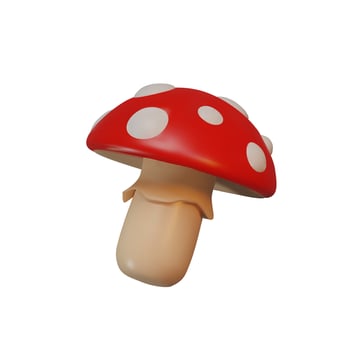 red mushroom with white spots vector