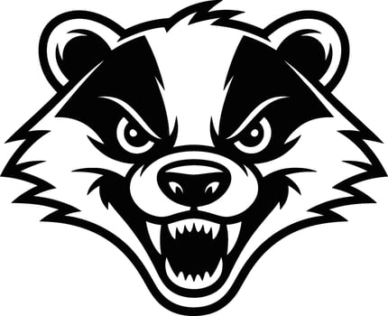 Fierce Badger Mascot Logo Design vector