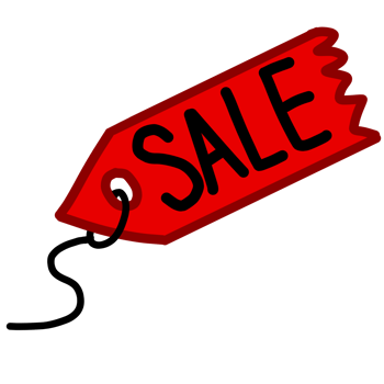 Red sale tag for business or sell any product png