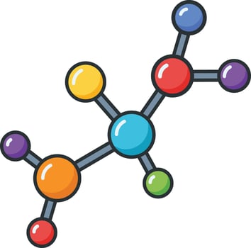 Molecule Model Icon vector