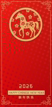 Chinese New Year 2026 decoration vector