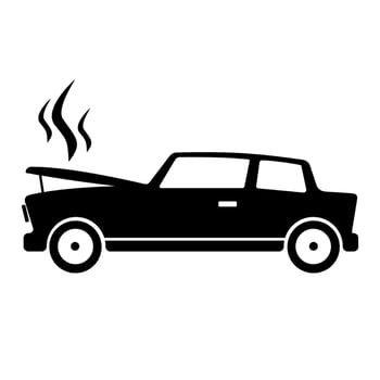 Car Mechanic Repair Business Icon Illustration Silhouette vector