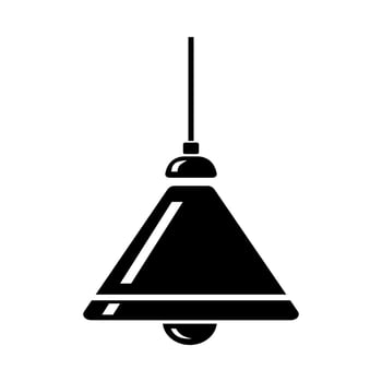 Interior Overhead Lamp Light Icon Silhouette vector