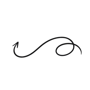 Curved Spiral Arrow Sketch Hand Drawn Style png