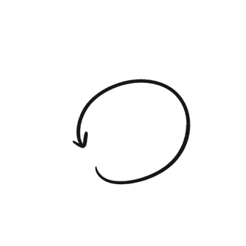 Hand Drawn Circular Arrow Clockwise Rotation png