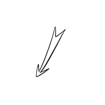Hand Drawn Thick Down Right Arrow png